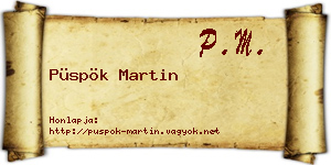 Püspök Martin névjegykártya